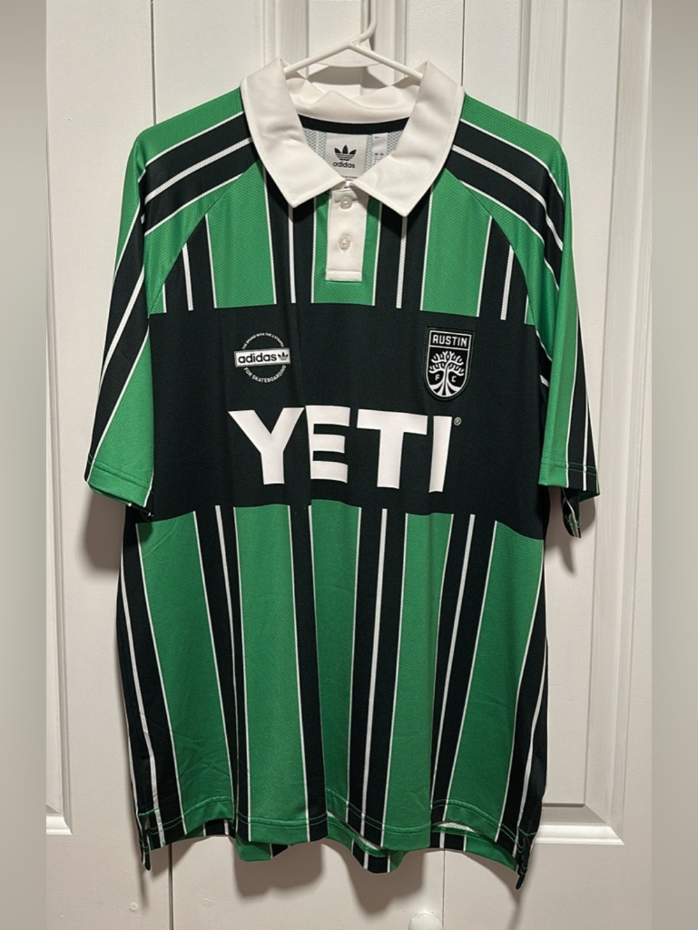 (LIGHTLY USED) Adidas Skateboarding X No Comply X Austin FC Jersey - Size Large